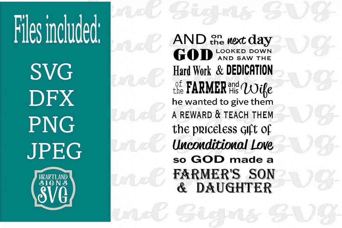 Farmer Son & Daughter SVG example image 1