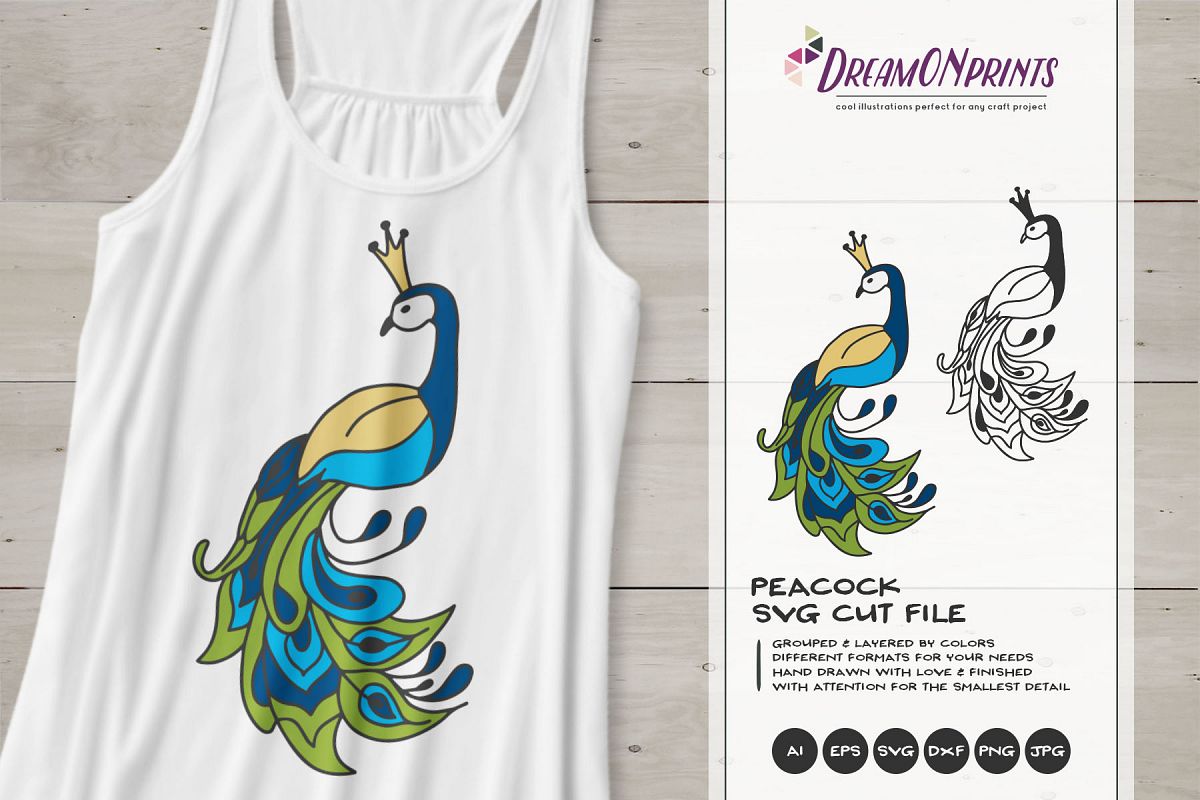 Download Peacock SVG Cut File | Exotic Bird SVG (518208 ...