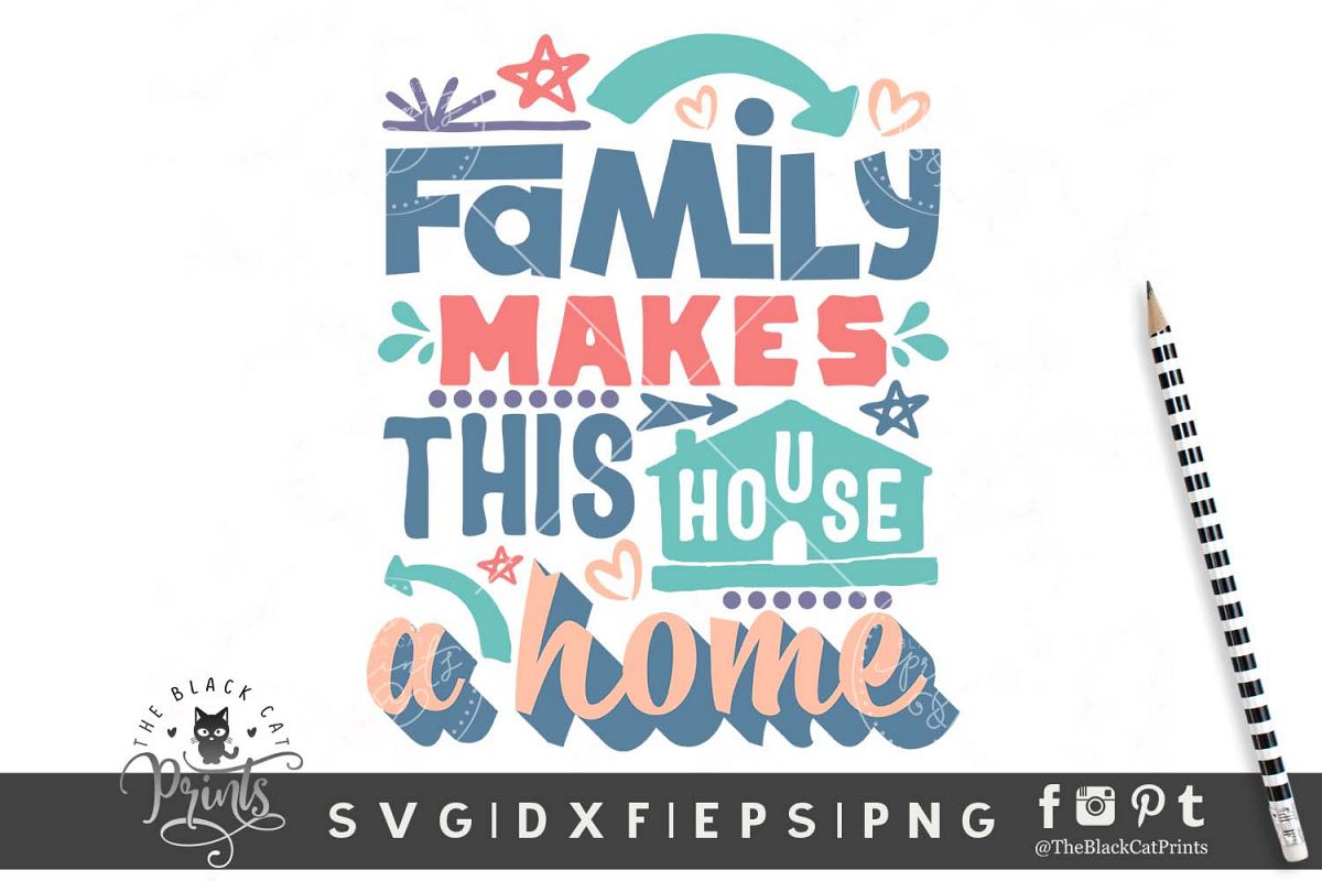 Family Makes This House a Home SVG DXF EPS PNG example image 1