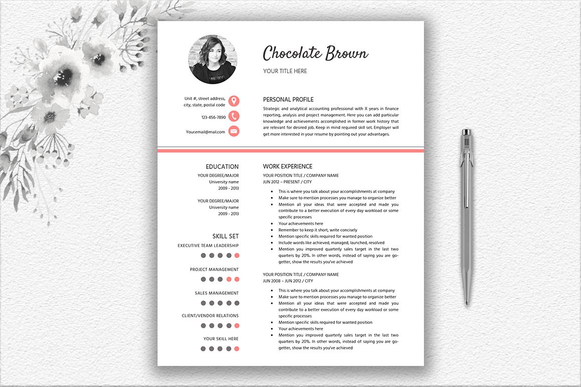 Resume Template Design example image 1