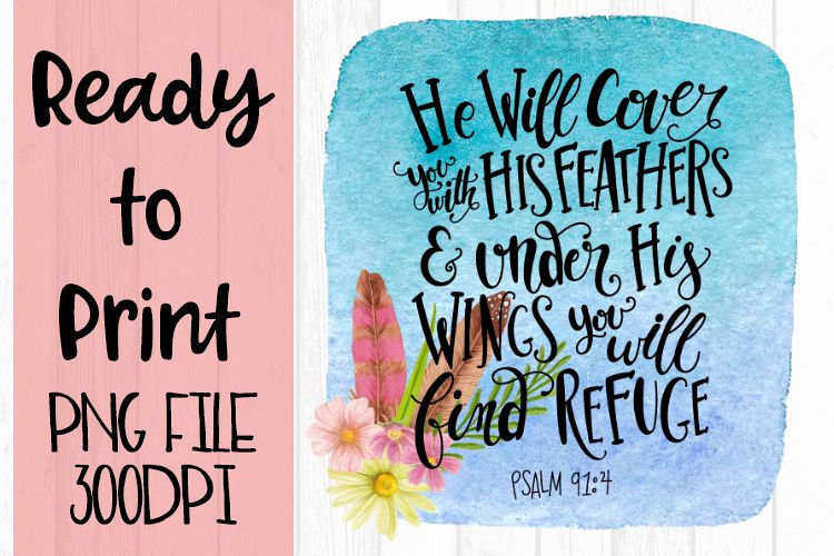 He will Cover You Ready to Print example image 1