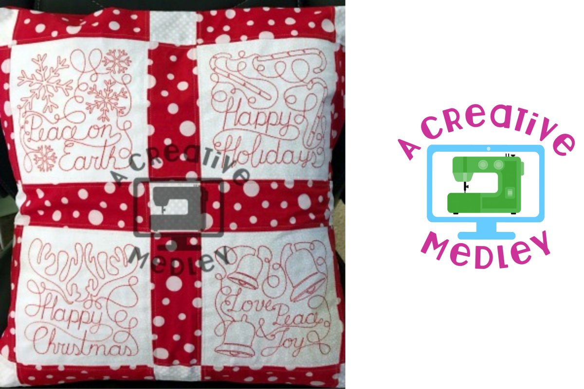 Christmas Blocks Set Embroidery Design example image 1