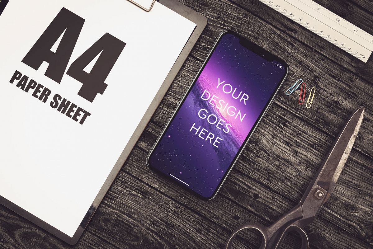 Apple iPhone X Mock-up #2 example image 1
