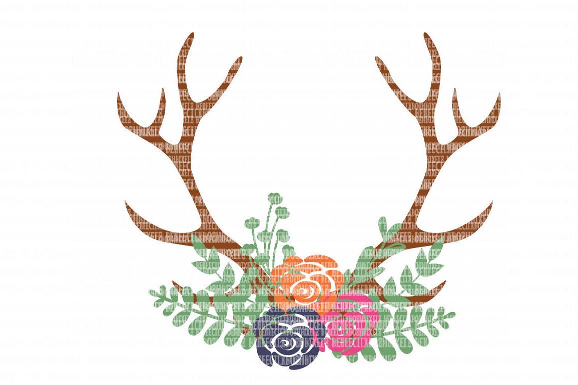 Free Free 172 Floral Antler Svg SVG PNG EPS DXF File