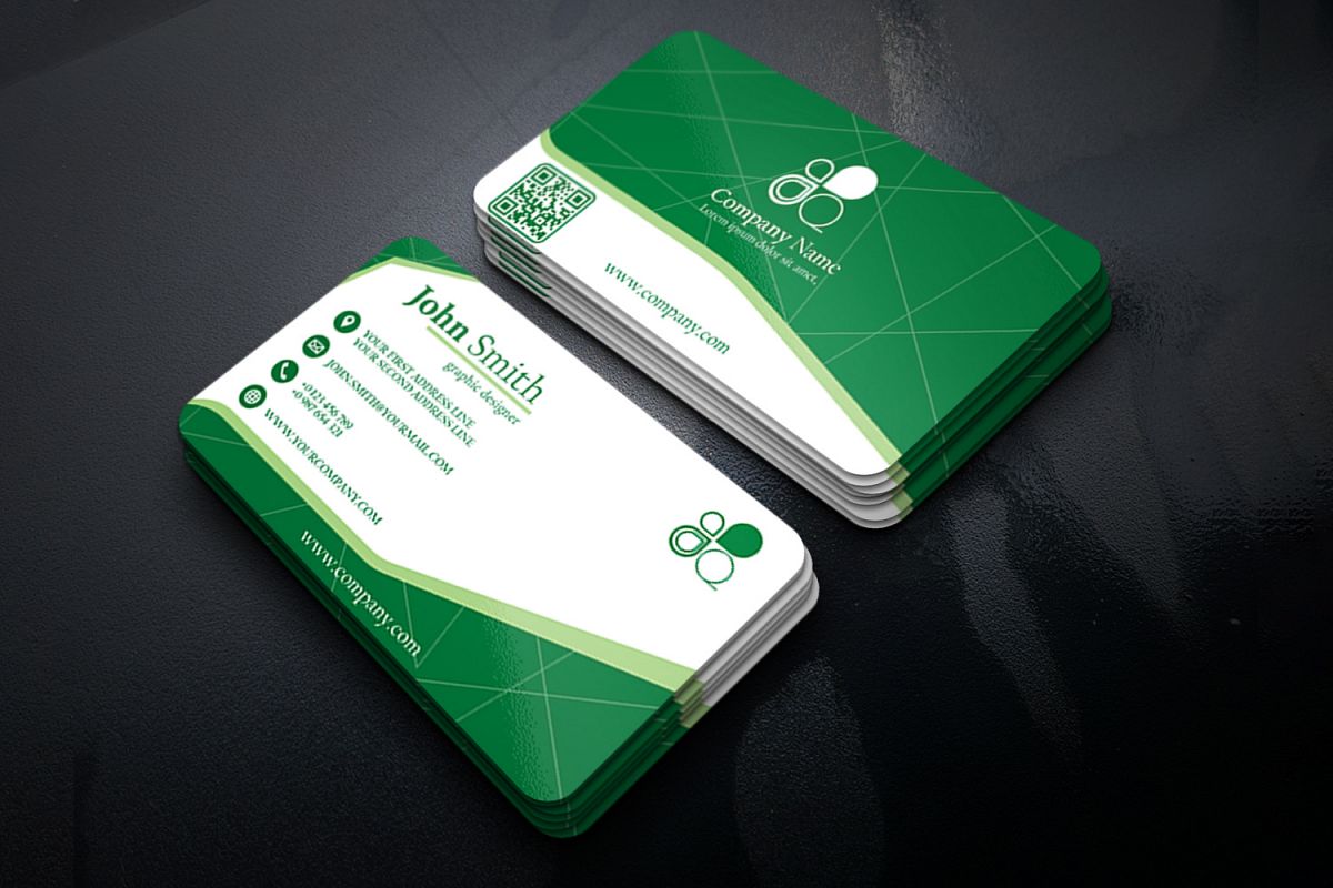 Business Card Simple Modern Design in 3 different Colors example image 1