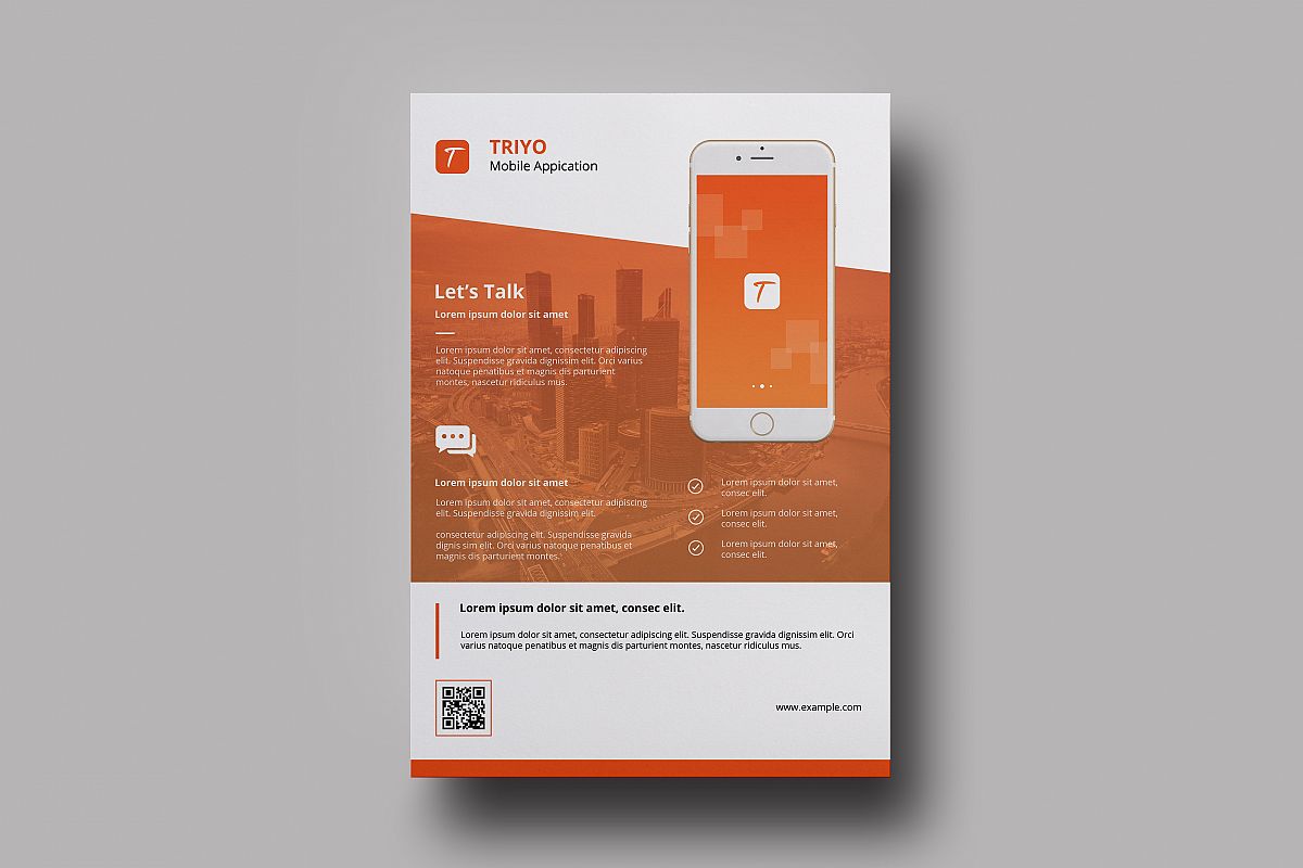 Mobile application flyer example image 1