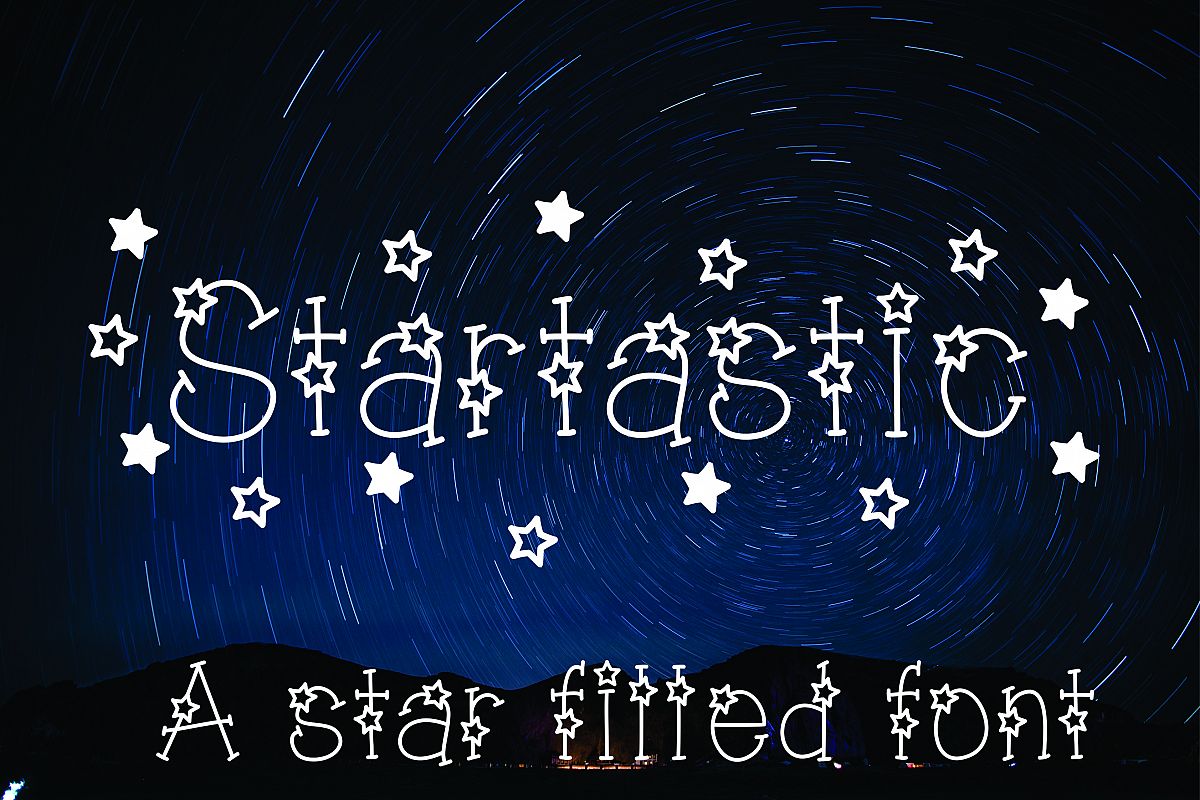 Startastic Hand Lettered Star Font example image 1