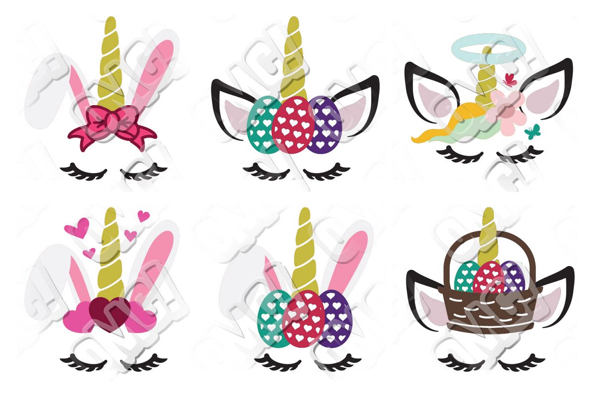 Download Unicorn Easter Bunny SVG