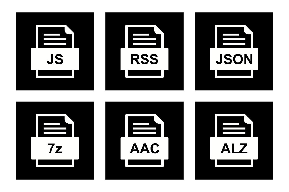 Set Of File Formats Icons example image 1
