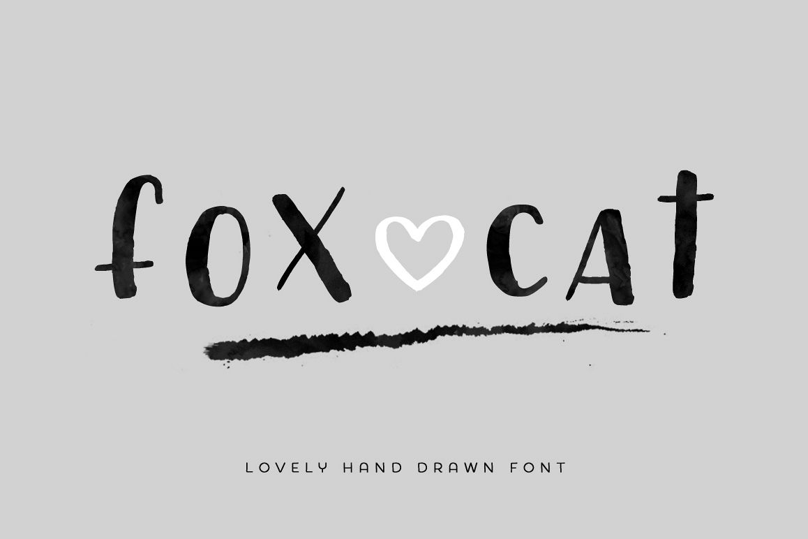Fox Cat Hand Drawn Font example image 1