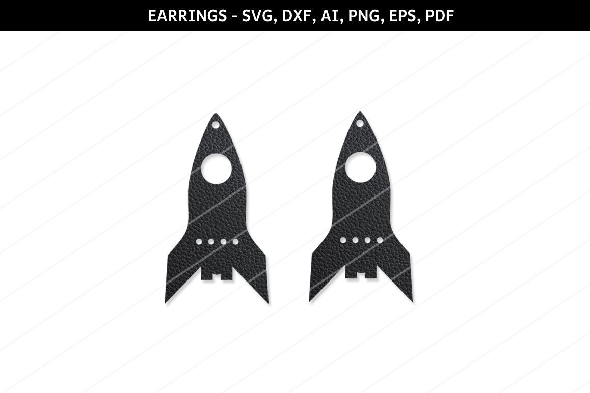 Rocket Earrings svg,Rocket svg,Cricut files,rocket print,dxf example image 1