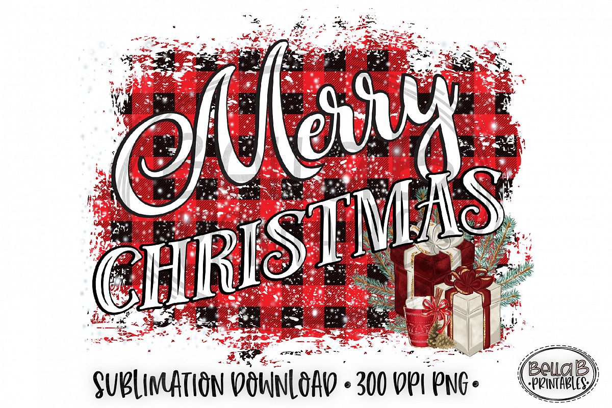 Christmas Sublimation Design, Merry Christmas Sublimation example image 1