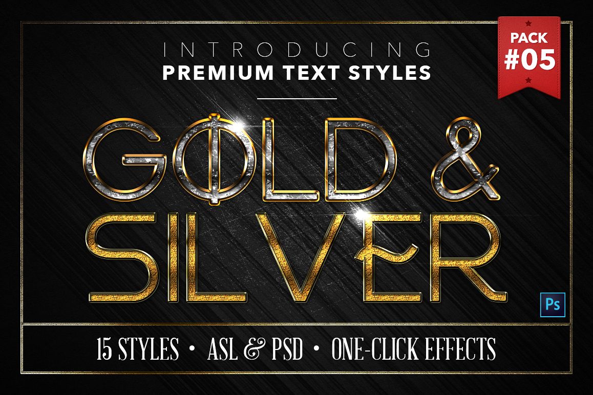 Gold & Silver #5 - 15 Text Styles example image 1