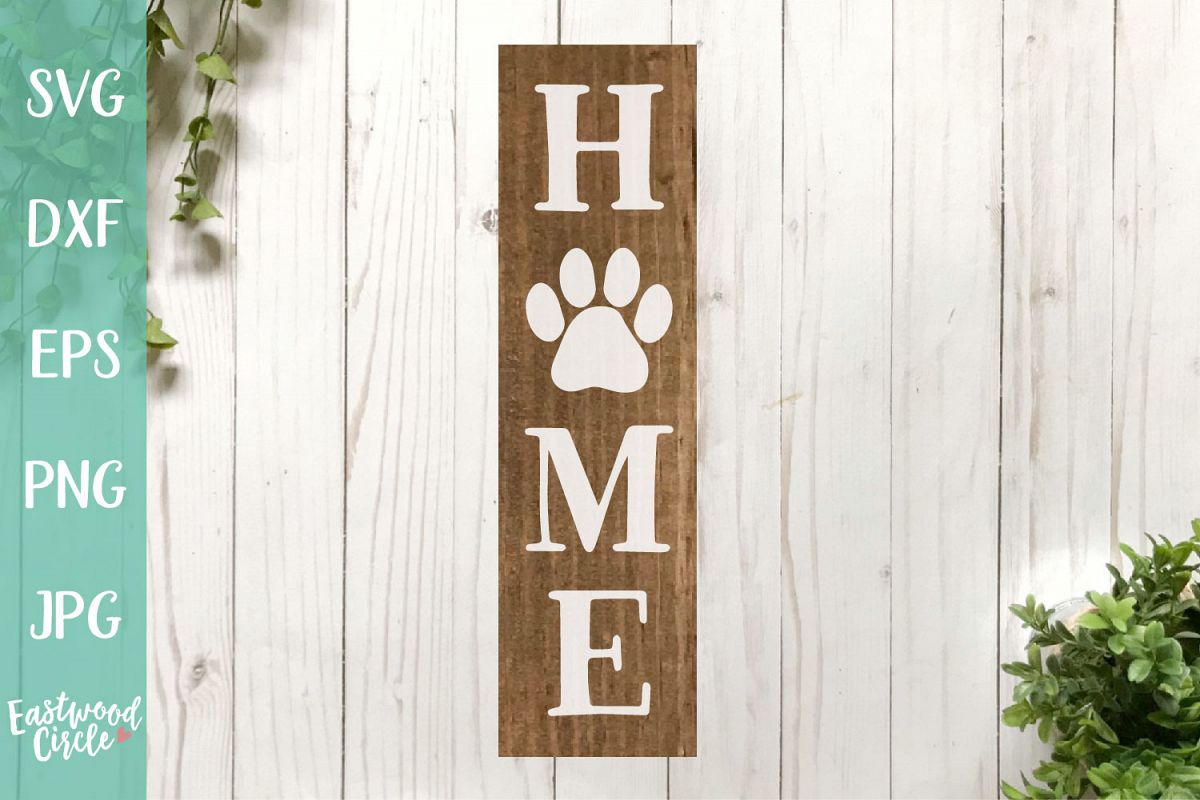 Dog Home with Paw Print - A Dog SVG File for Crafters example image 1