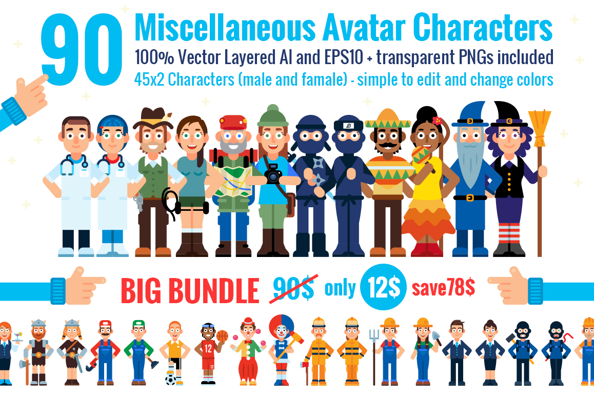 90 Miscellaneous Avatar Characters example image 1