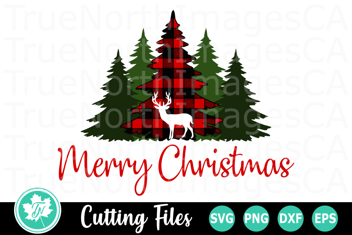 Download Merry Christmas Plaid Trees - A Christmas SVG Cut File