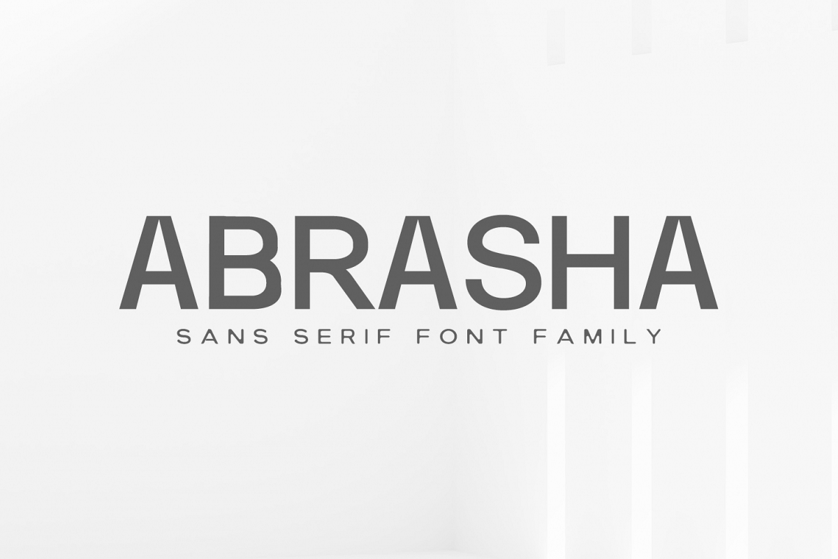 Abrasha Sans Serif Font Family example image 1