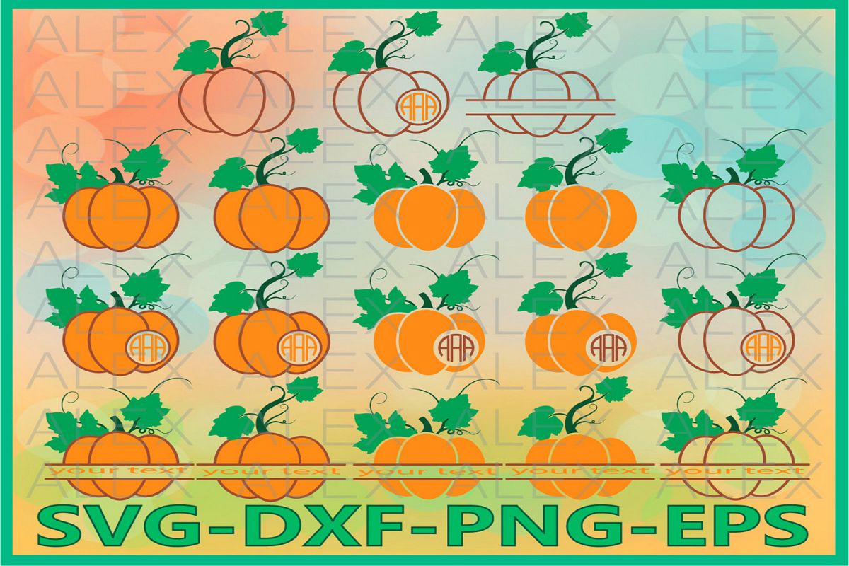 Halloween Pumpkin SVG, Pumpkin SVG, Pumpkin Monogram Svg example image 1