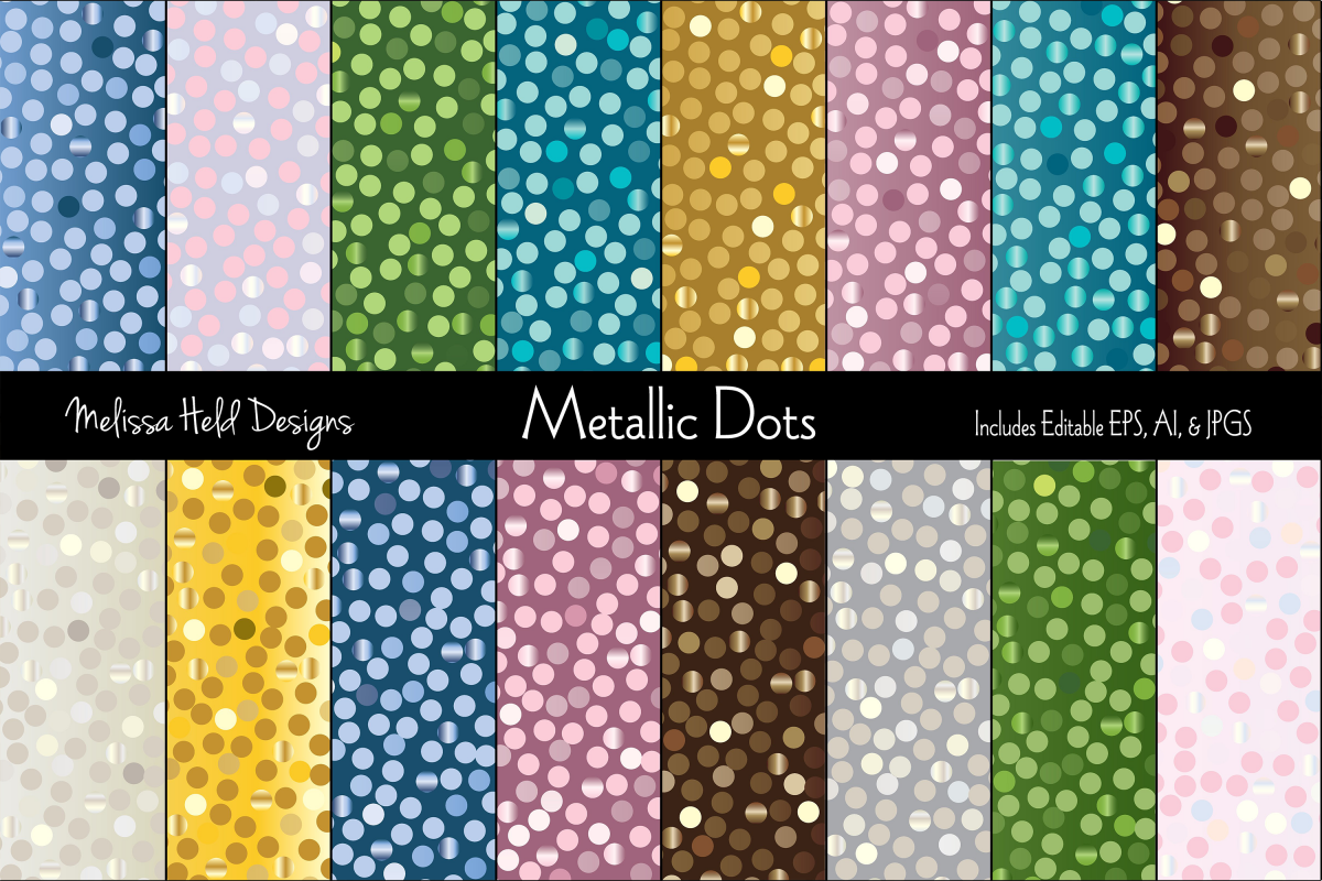 Random Metallic Dot Patterns example image 1