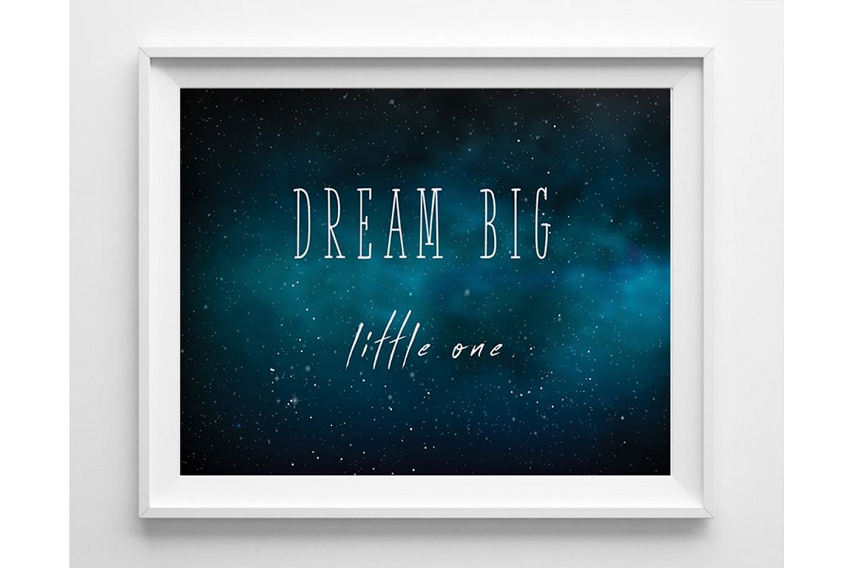 Space Nursery Decor, Nursery Prints Boy, Dream Big example image 1