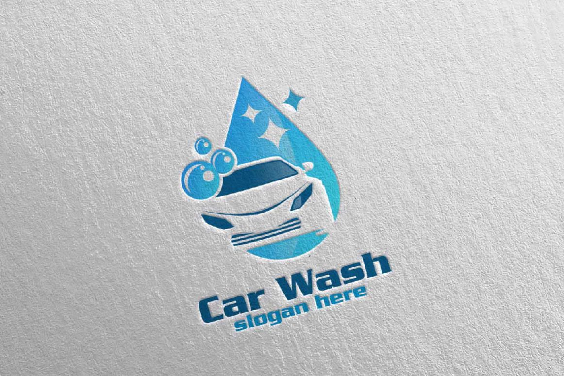 Car Wash Logo, Cleaning Car, Washing and Service Logo 3