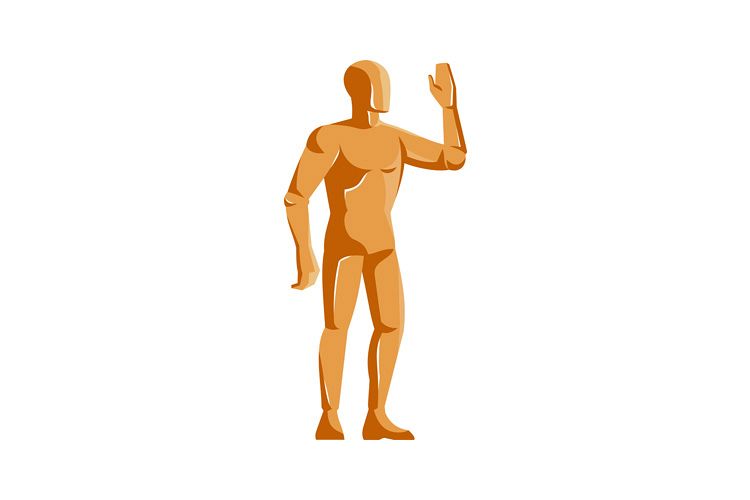 mannequin human anatomy standing retro example image 1