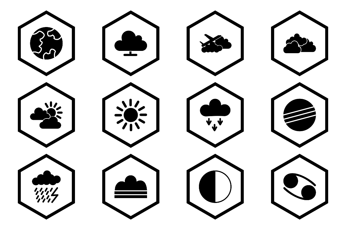 Set Of Weather And Season Icons example image 1
