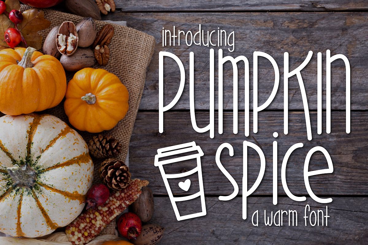 Pumpkin Spice a Warm Font example image 1