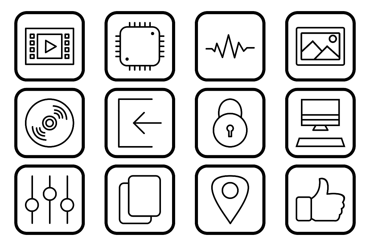 Set Of Multimedia Icons example image 1