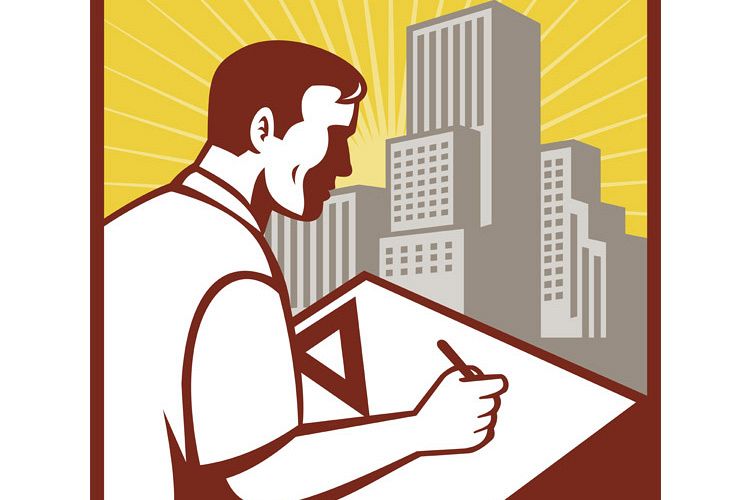 architectural draftsman drawing board building example image 1
