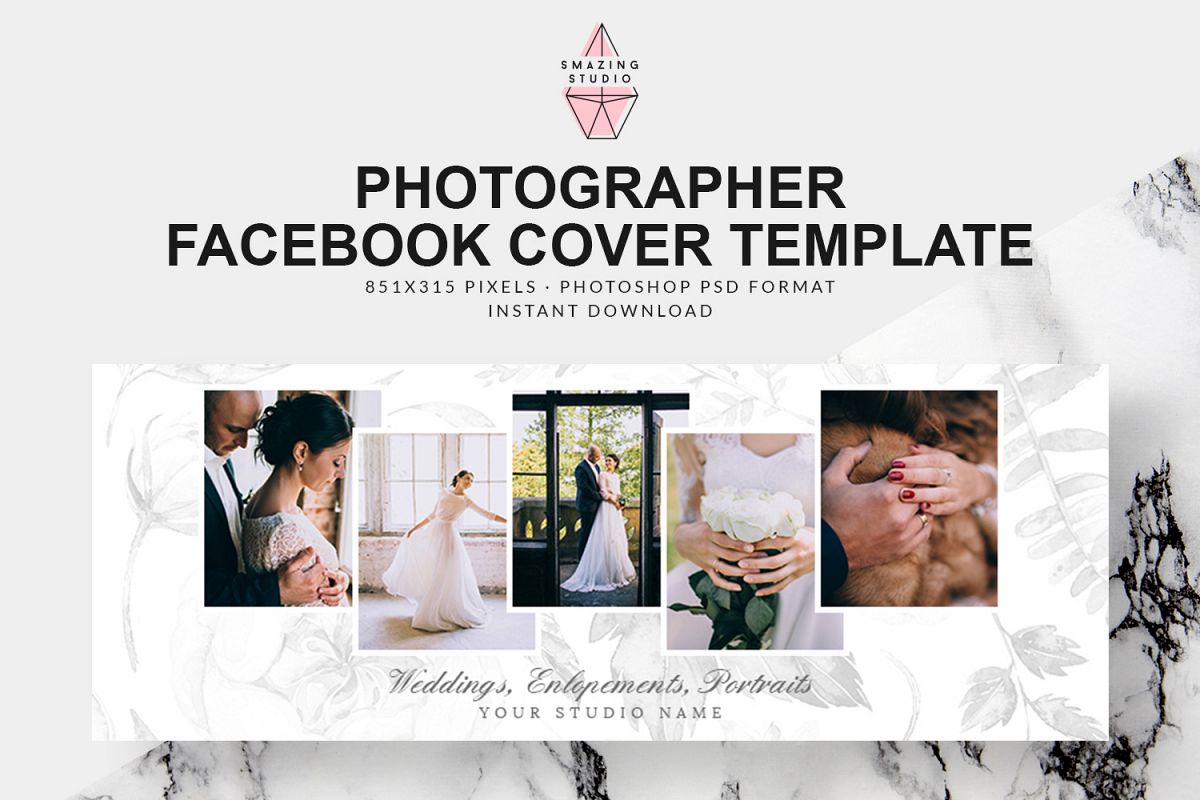 Photographer Facebook Cover Template - FBC009 example image 1