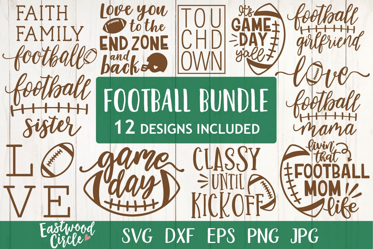 Football SVG Bundle - Cut Files for Crafters example image 1