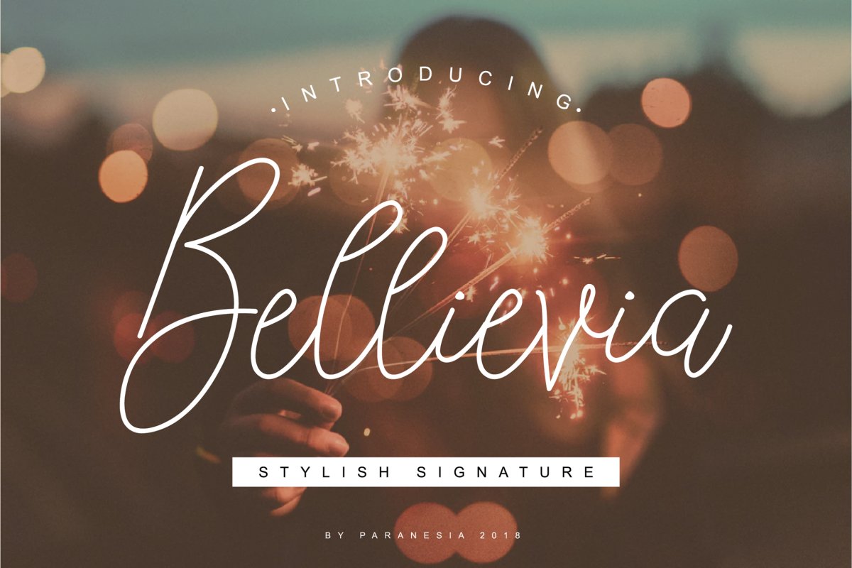 Bellievia Script Font example image 1