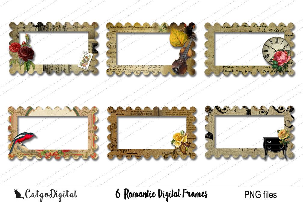 Digital Frames Clip Art PNG files example image 1