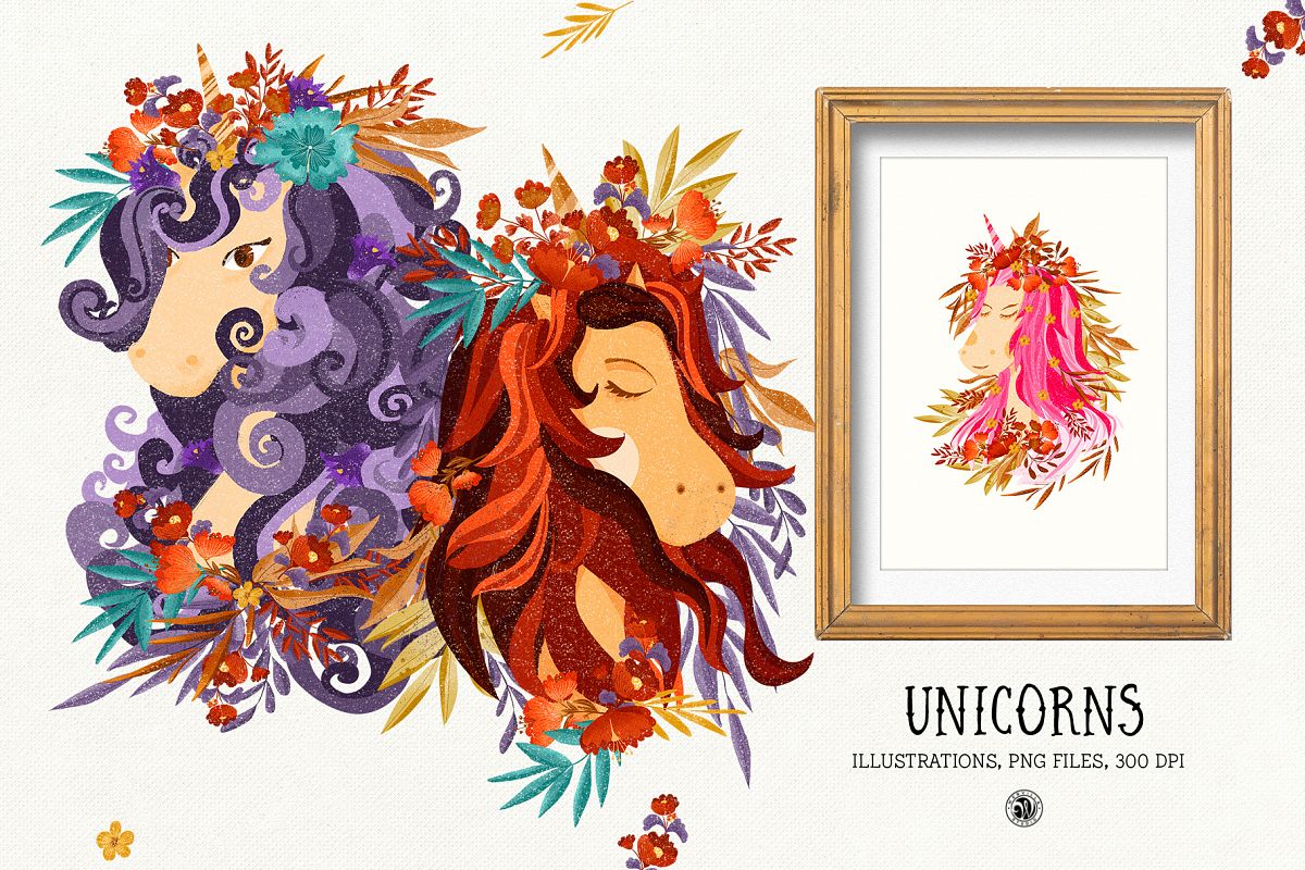 Unicorns Illustrations example image 1