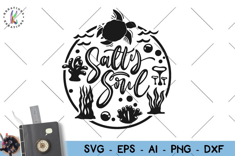 Download Suumer svg Salty Soul svg Sea turtle svg