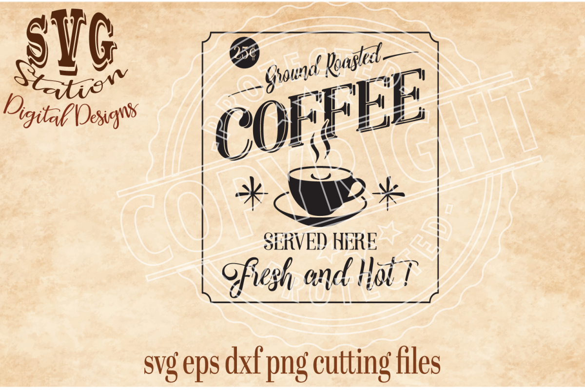 Ground Roasted Coffee Cut File example image 1