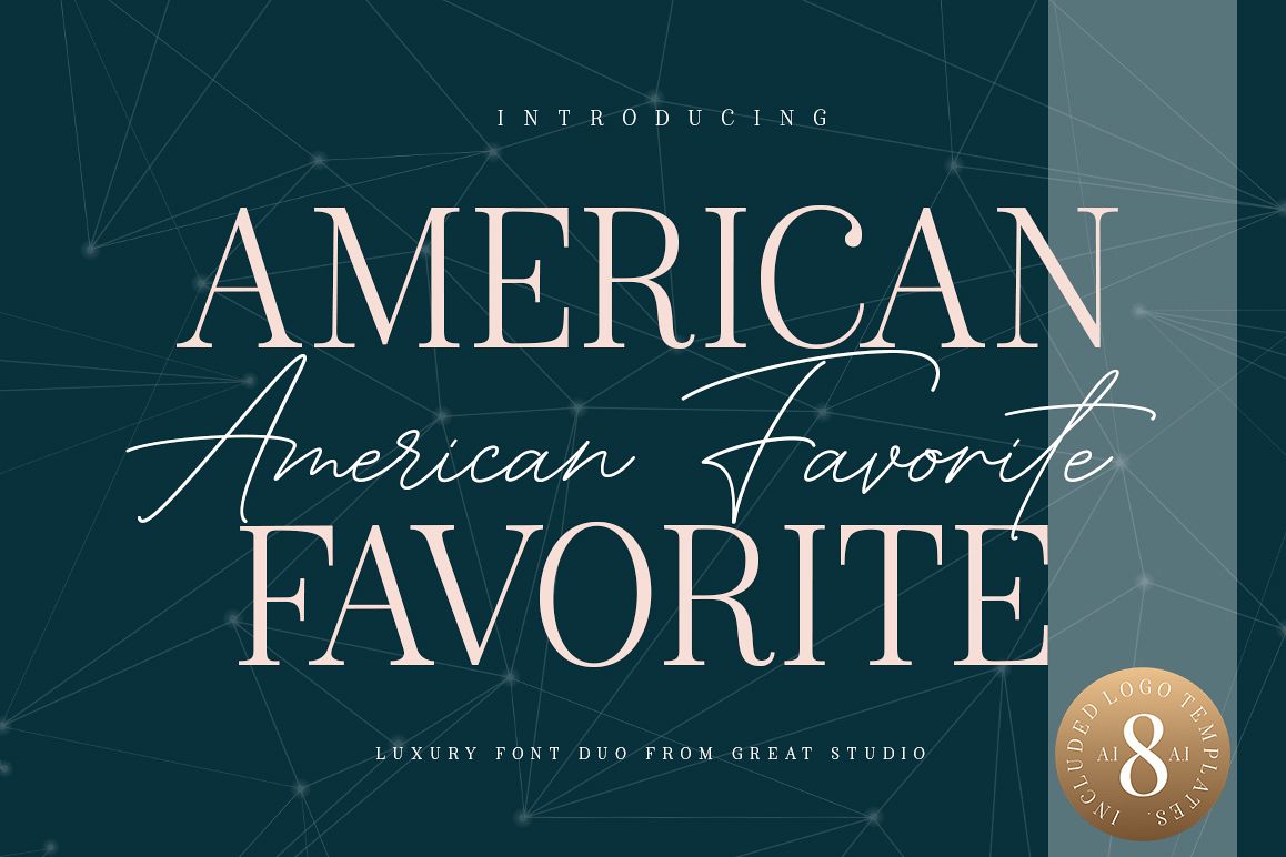 American Favorite - Luxury Font Duo example image 1
