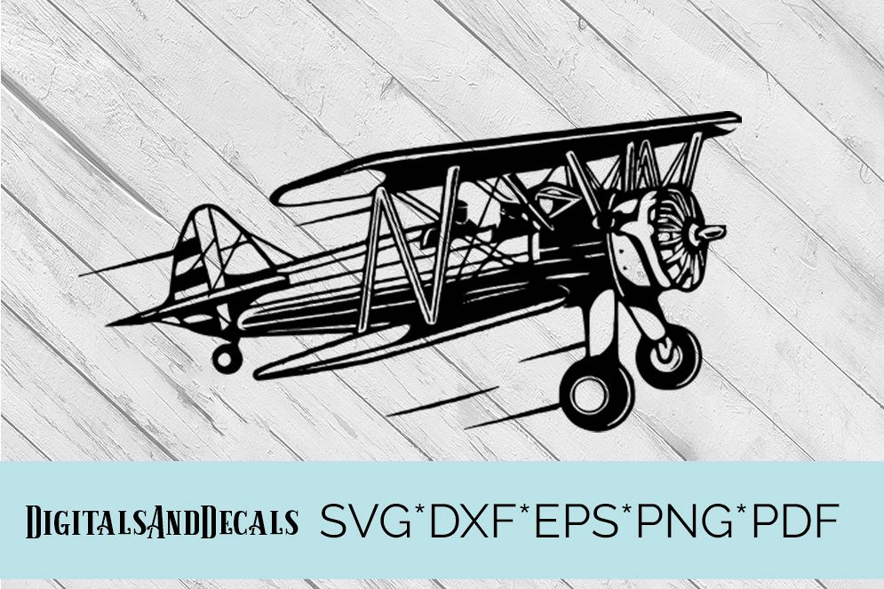 Download Vintage Aeroplane / Airplane SVG Cutting File