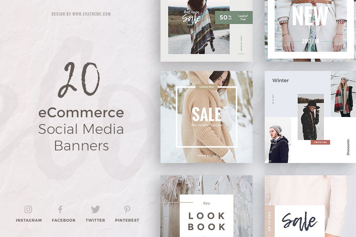 eCommerce Social Media Kit example image 1