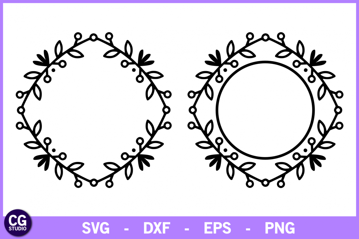 2 Tribal monogram frames SVG example image 1