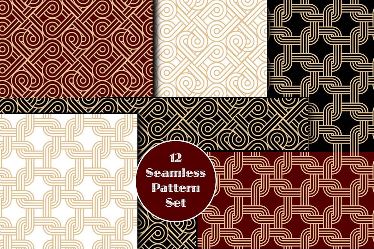 12 Seamless Pattern Set example image 1