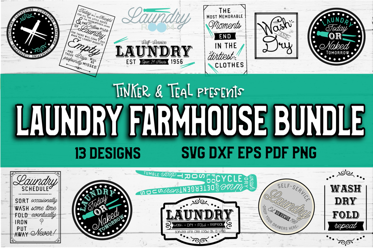 Laundry Farmhouse SVG Bundle example image 1