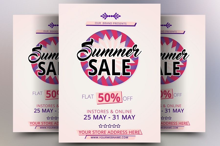 Flat Summer Sale Flyer example image 1