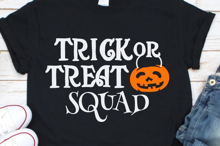 Trick or Treat Squad Svg, Halloween Svg, Pumpking Svg example image 1