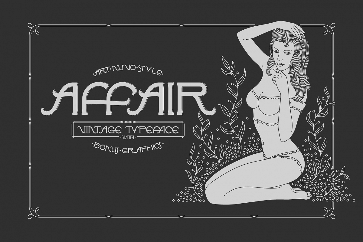Affair Typeface & Graphics example image 1