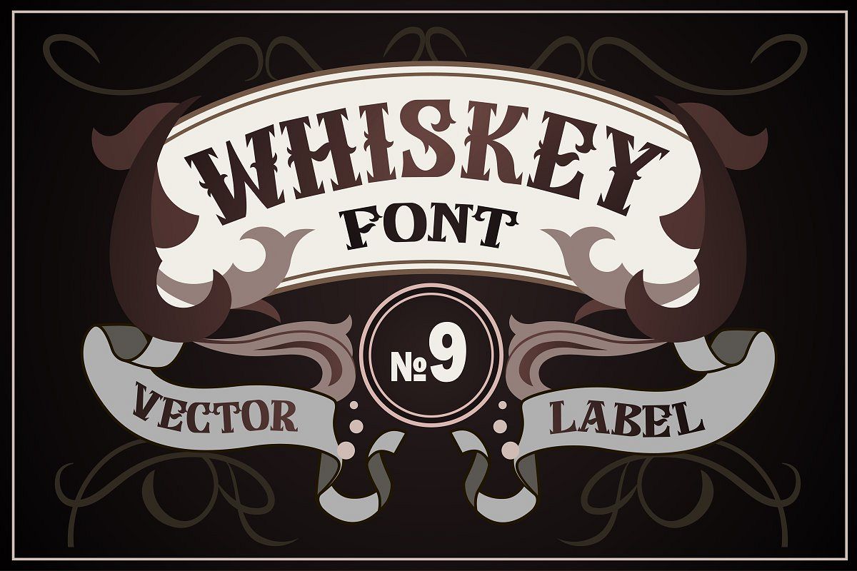 Vintage whiskey style font example image 1