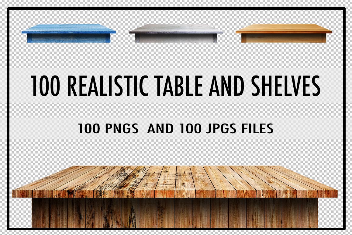 100 Realistic Table & Shelves example image 1