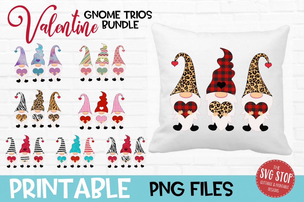 Download Gnome Bundle Valentine Sublimation Design Png File