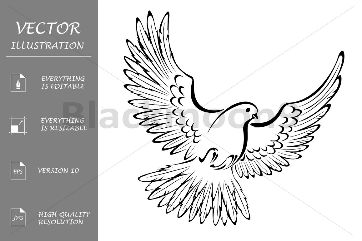 Stylized Dove example image 1